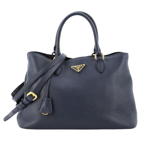 prada tote convertible shopping large vitello daino leather dark blue|prada vitello daino leather tote.